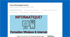 Desktop Screenshot of cours-informatique-gratuit.org