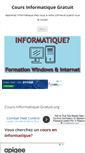 Mobile Screenshot of cours-informatique-gratuit.org